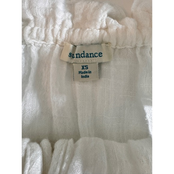 Sundance Artists Dream Top Sheer Relaxed Fit Ruffle Tassel Beachy‎ Flowy Size XS - Picture 6 of 7